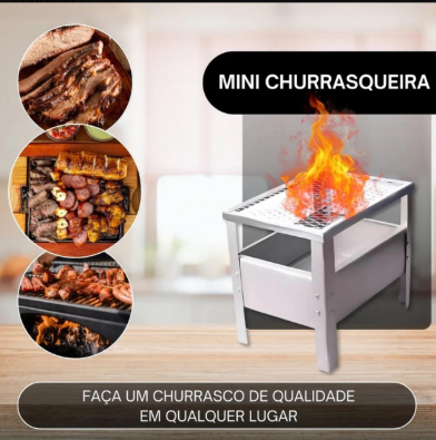Mini churrasqueira portatil.